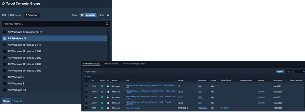 管理下のエンドポイントに対する一括処理を行うことが可能