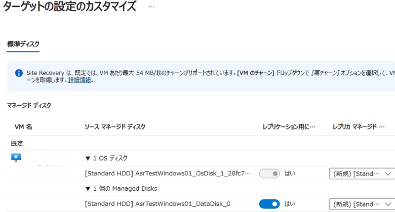 ターゲットの設定のカスタマイズ
