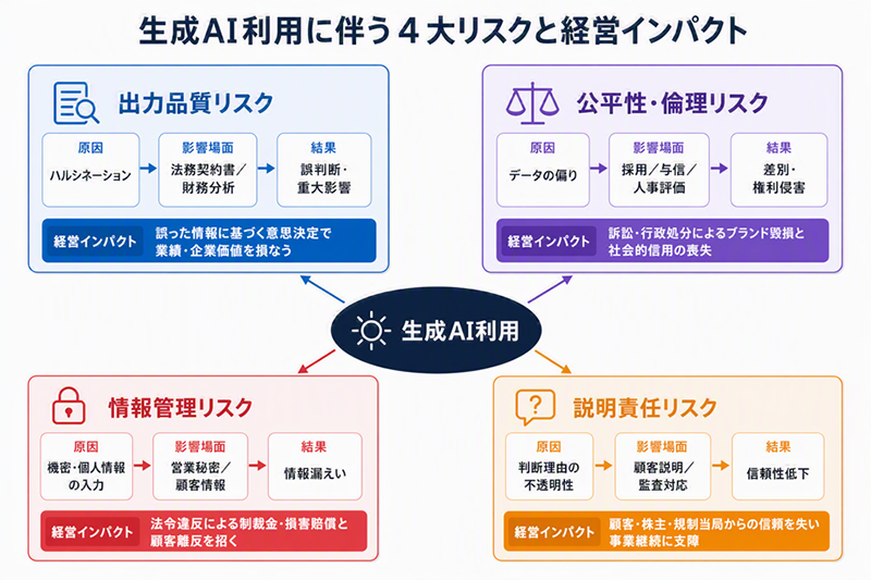 図2:AI利用に伴う4つのリスク類型