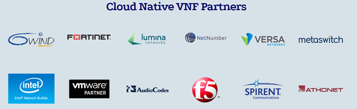 図3. Cloudify Native VNFパートナー（2018年3月時点）