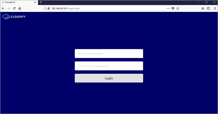図8. Cloudify Managerのログインページ