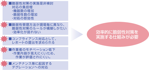 脆弱性対策の問題点